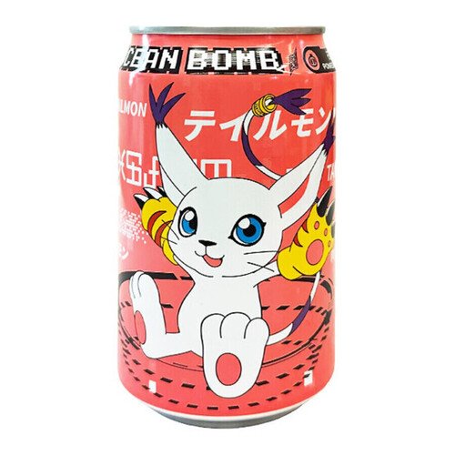 напиток газированный лимонад 0 5л Лимонад Ocean Bomb Digimon Tailmon со вкусом граната, 330 мл
