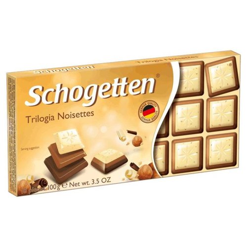 Шоколад Schogetten Трилогия, 100 гр шоколад schogetten карамель брауни 100 гр