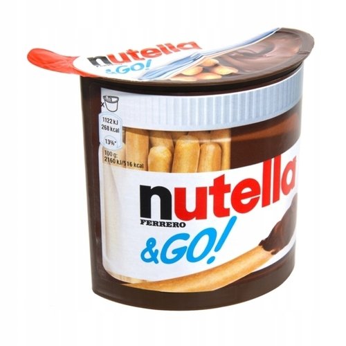 Палочки Nutella & Go + шоколадная паста, 52гр