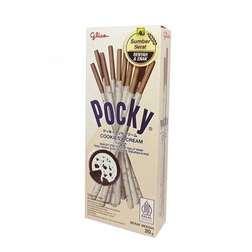 Палочки Pocky Cookies & Cream шоколадные, 20 г шоколадные палочки pocky strawberry flavour 45 г