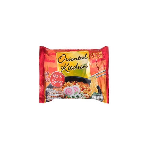 Лапша Mama Oriental Kitchen Instant Noodle Pack 4 Hot and Spicy, 85 г лапша maruchan instant lunch hot spicy lime shrimp с креветками 64 г