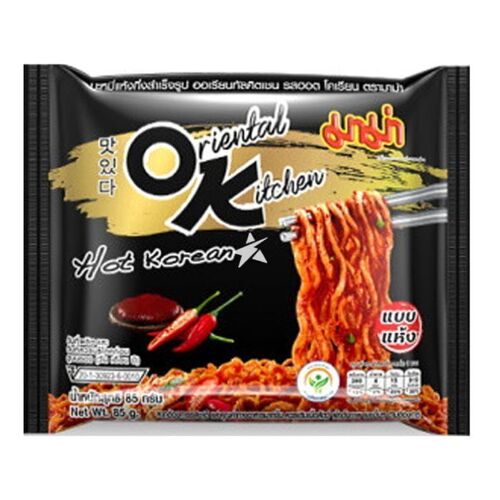 Лапша Mama Oriental Kitchen Instant Noodle Pack 4 Hot Korean, 85 г соль с приправами permeris для аджики 50 г