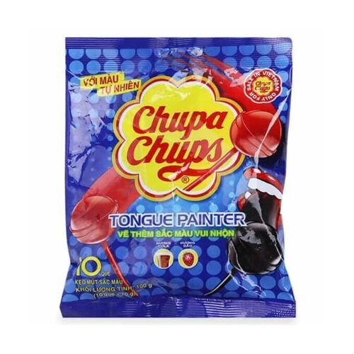 Леденцы Chupa Chups Lollipops Colors Tongue Painter, 93 г набор ягодный взрыв чай чёрный со вкусом лесных ягод 50 г леденцы с фруктовым вкусом 100 г