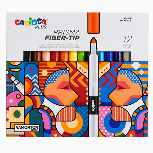 Набор маркеров для скетчинга Carioca Plus, 12цв, пулевидный deli набор маркеров для скетчинга двойной пиш наконечник 1 7мм 80шт