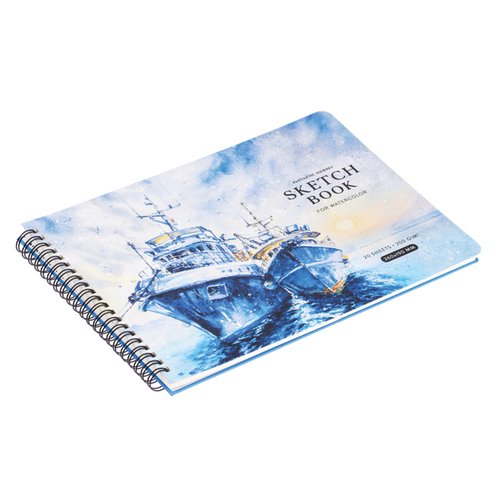 Скетчбук для акварели Greenwich Line Navy ships 20л 260х190 мм на гребне 200гм2 800₽