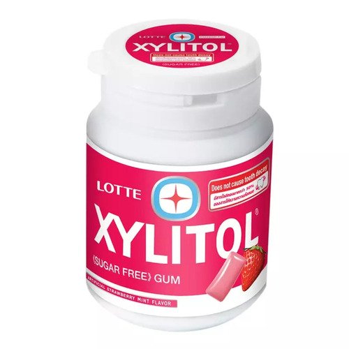Жевательная резинка Lotte Xylitol Bottle Strawberry Mint, 58 г