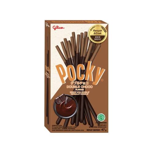Шоколадные палочки Pocky Double Choco, 47 г печенье палочки pocky с хрустящим миндалем