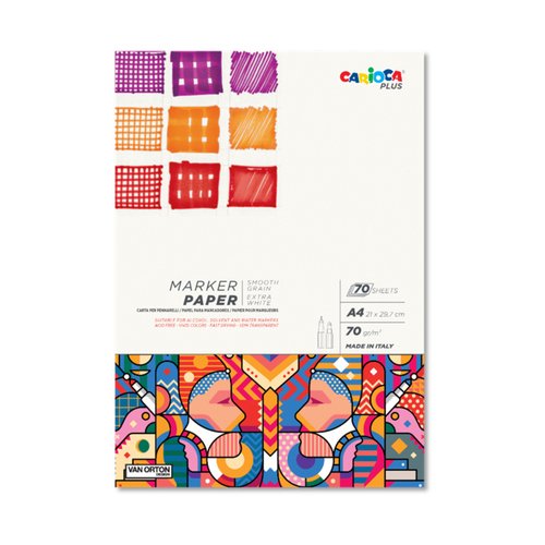 Альбом для рисования маркерами Carioca Plus 70 гм2 70л A4 30см 1200₽