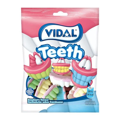 Жевательный мармелад VIDAL Желейные зубы, 90 г жевательный мармелад vidal dulci pica sour strawberry 90 г