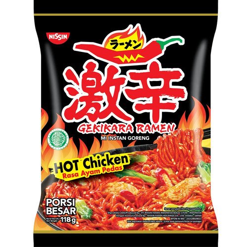 Лапша Nissin Gekikara Ramen Instant Fried Noodles Hot Chicken, 118 г