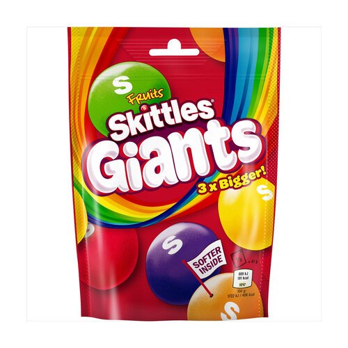 Драже Skittles Giants Chewy Fruit Sweets 132 г 441₽