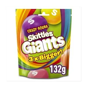 Драже Skittles Giants Кислые фрукты, 132 гр