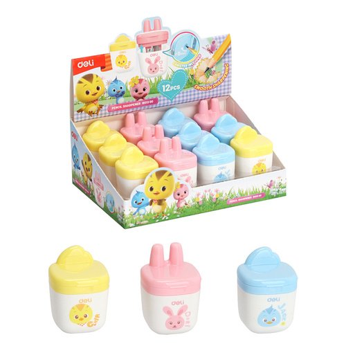 Точилка для карандашей ручная Deli ER01300, 1 отверстие, в ассортименте