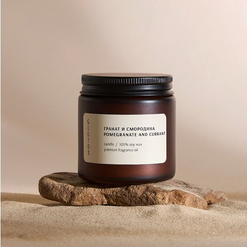 Ароматическая свеча Glotok Гранат и смородина, 120 гр
