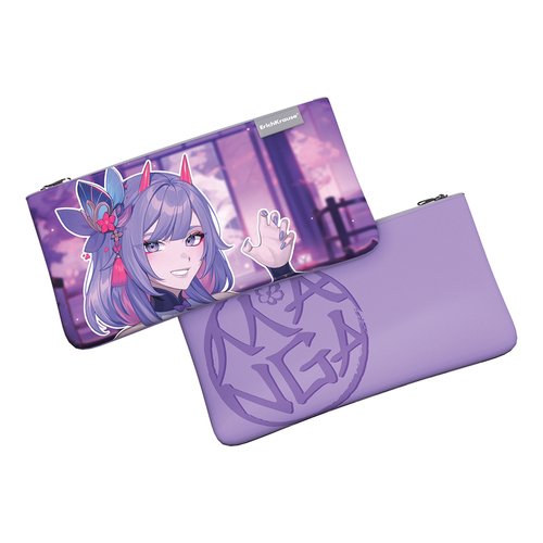 Пенал-конверт ErichKrause Light Manga Lilac 220x120 мм 480₽