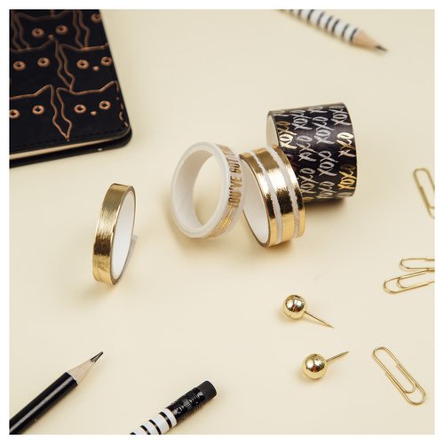 Набор клейких декоративных лент Meshu Golden line 4 шт 390₽