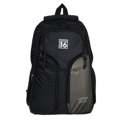 Рюкзак универсальный 465х27x15 см 2 отделения 5 карманов водоотталкивающий нейлон спинка с эргономичными элементами черныйкоричневый 3100₽