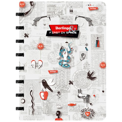 Бизнес-тетрадь Berlingo First in Space А5 80л клетка на кольцах 80гм2 линейка-закладка 420₽