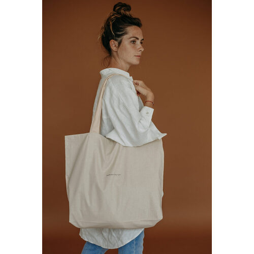 Сумка-шоппер СУБТРОПИКИ с непромокаемым подкладом хлопок светло-персиковый 2450₽