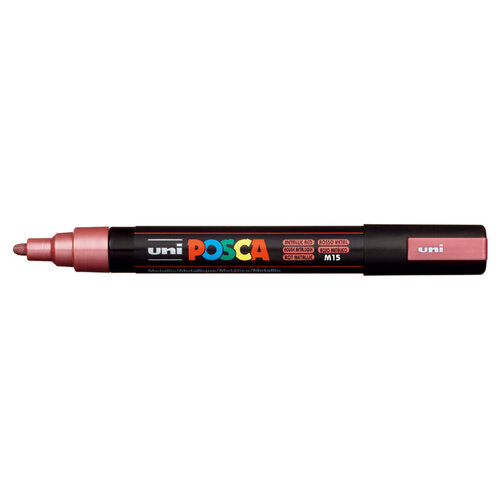 Маркер Posca PC-5M 18-25 мм пулевидный наконечник М15 красный металлик 580₽