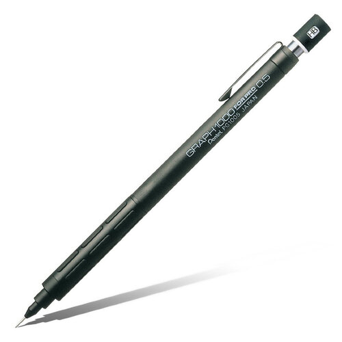 Карандаш автоматический профессиональный Pentel Graph1000 forPro 05 мм PG1005-A черный корпус 2200₽