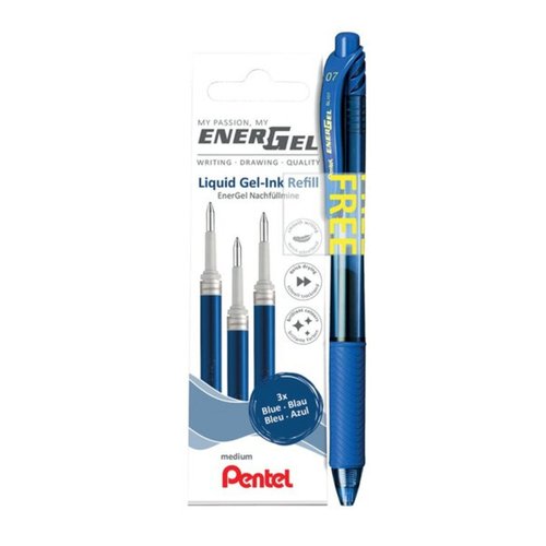 Набор стержней Pentel 3 шт ручка 07 мм LR7-3C-PROMO цвет чернил синий 260₽