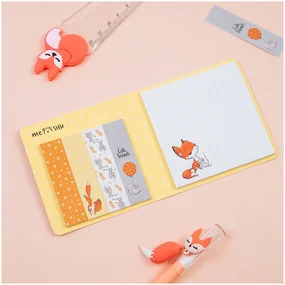 Флажки-закладки и самоклеящиеся блоки в наборе Meshu Fox&Rabbit, 74х74 мм, 60х15 мм, 25л