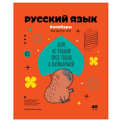 Тетрадь предметная BG Записки школьника - Русский язык 40л 50₽