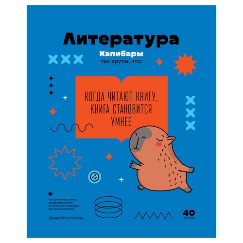 Тетрадь предметная BG Записки школьника - Литература 40л 50₽