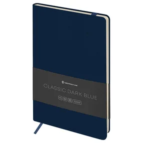 Записная книжка Greenwich Line Classic Dark blue, А5, 96л, ЛАЙТ, кожзам, с резинкой, без линовки