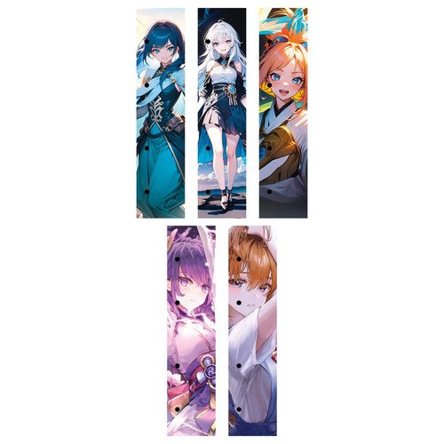 Закладки для тетрадей на кольцах Anime, картон, 5 шт