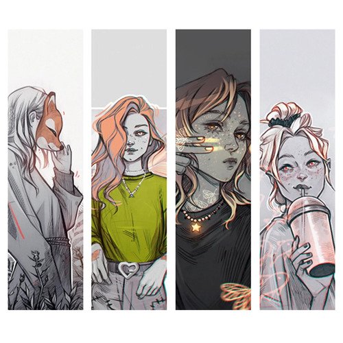 Закладки из картона MadnessMalina картон 4 шт 120₽