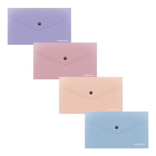 Папка-конверт на кнопке пластиковая ErichKrause Soft Manga C6 непрозрачный в ассортименте 80₽