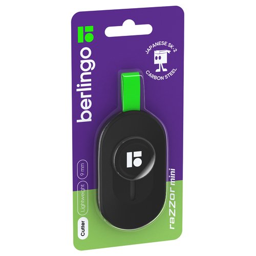 Нож канцелярский Berlingo Razzor mini push-lock 9 мм 260₽