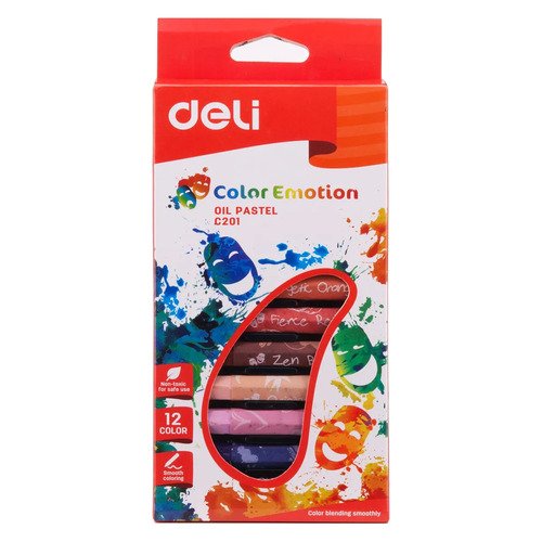 Масляная пастель Deli Color Emotion шестигранная 12 цветов 260₽