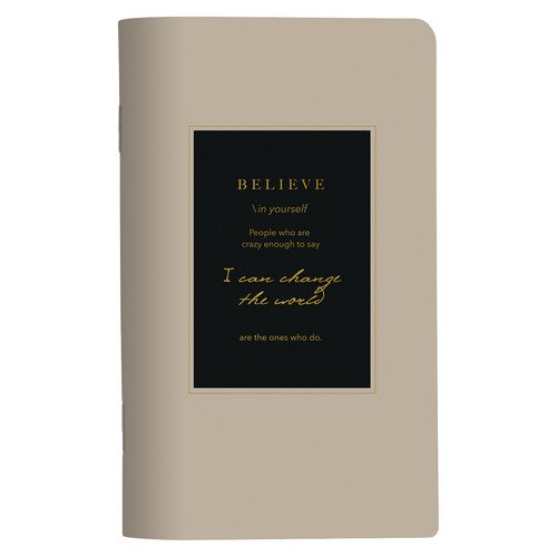 Блокнот Be Smart Believe, 130х210 мм, 48 л, линейка, мягкий переплет, скрепка, бежевая рамка