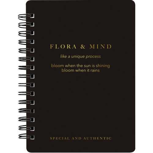Блокнот Be Smart Flora 102х142 мм 80л клетка мягкий переплет спираль черный 210₽