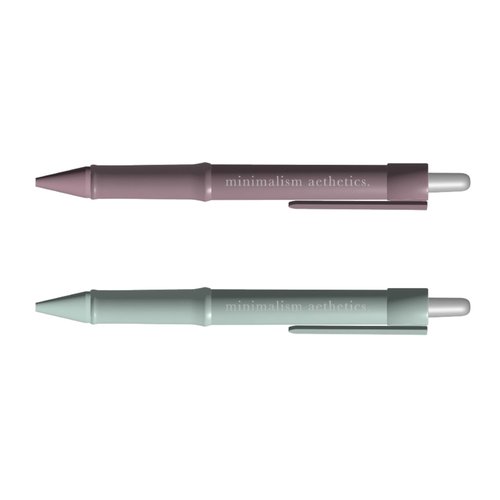 Набор шариковых автоматических ручек Be Smart Aesthetics, 0,5 мм, цвет чернил синий, 2 шт, бордовый и мятный