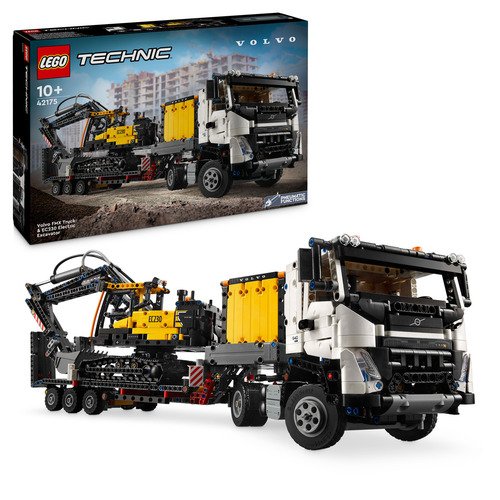 Конструктор Technic 42175 Грузовик Volvo FMX и электрический экскаватор EC230 36990₽