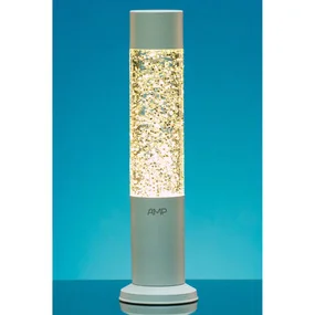 Лава лампа MotionLamp Amperia Tube Сияние, белая, 39 см