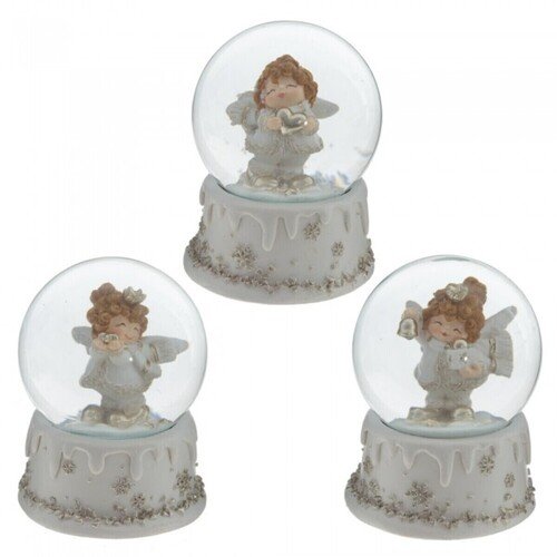 Фигурка декоративная в стеклянном шаре Remeco Ангелочек белый D6 см 7х7х85 см в ассортименте 794188 475₽