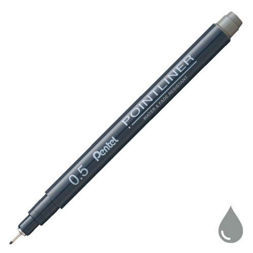 Линер Pentel Pointliner S20P-5N 05 мм серые чернила 320₽