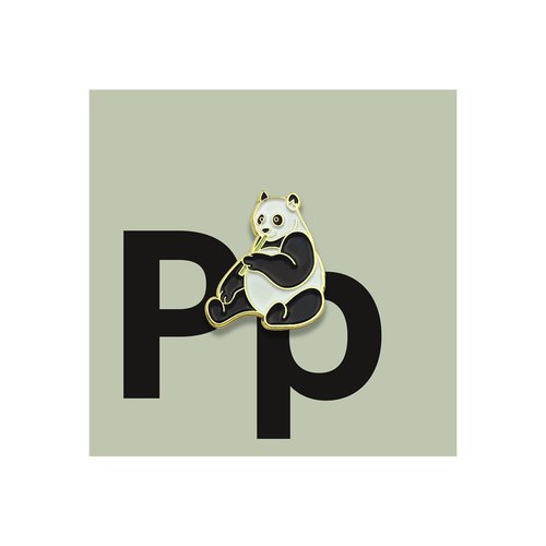 Значок металлический Heart Of Moscow Панда с бамбуком 460₽