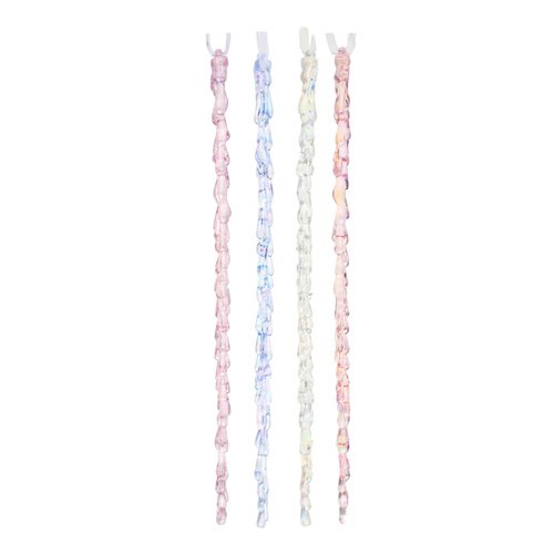 Подвеска Сноу Бум в виде сосульки переливающийся цвет акрил 30 см 4 цвета в ассортименте 80₽