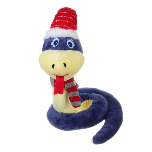 Сувенир Снуо Бум мягкий змейка полиэстер 165x165x350мм цвет синий 845₽