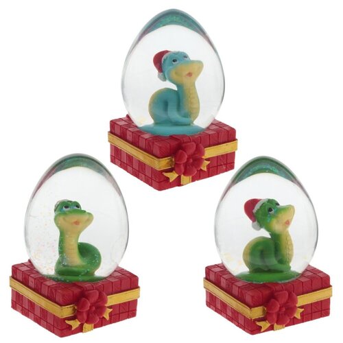 Фигурка декоративная в стеклянном шаре Remeco Змея, D6,5 см, 6х6,5х10 см, в ассортименте 812911