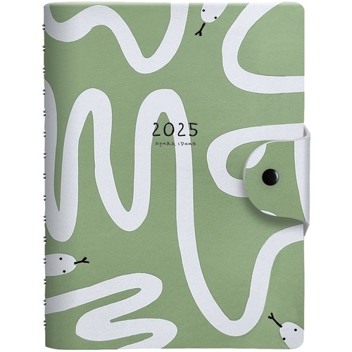 Ежедневник датированный 2025 Infolio Twist 140х200 мм 320 стр мягкий переплет полускрытая спираль 900₽