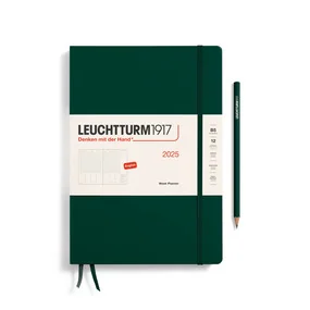 Еженедельник Leuchtturm1917, B5, 2025г, с расписанием, твердая обложка, зеленый лес + блокнот