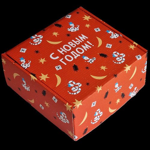 Коробка подарочная Be Smart картон с ламинацией 200х200х100 мм Коллекция Lucky красный 410₽