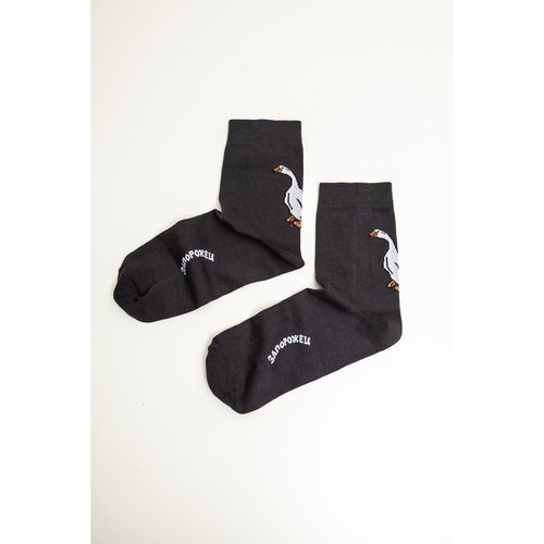 Носки Запорожец Гусь темно-серый размер 41-45 380₽